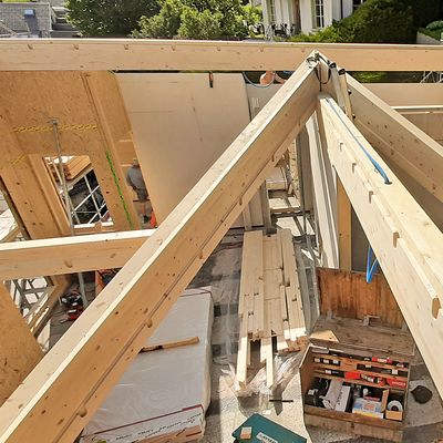 Aufstockung Holzbau Dachgeschoss